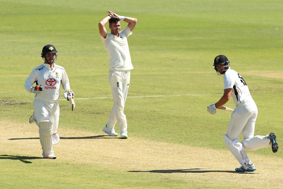 Jimmy Anderson vented his early frustration but soon bounced back against Western Australia