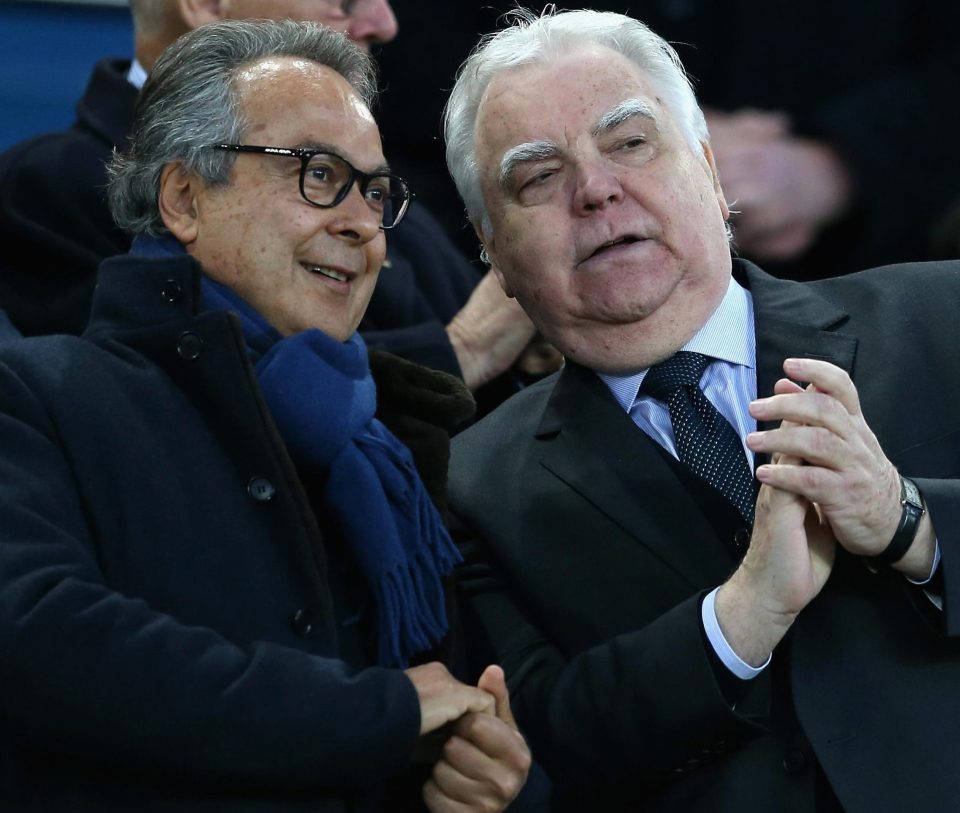  Everton majority shareholder Farhad Moshiri with chairman Bill Kenwright