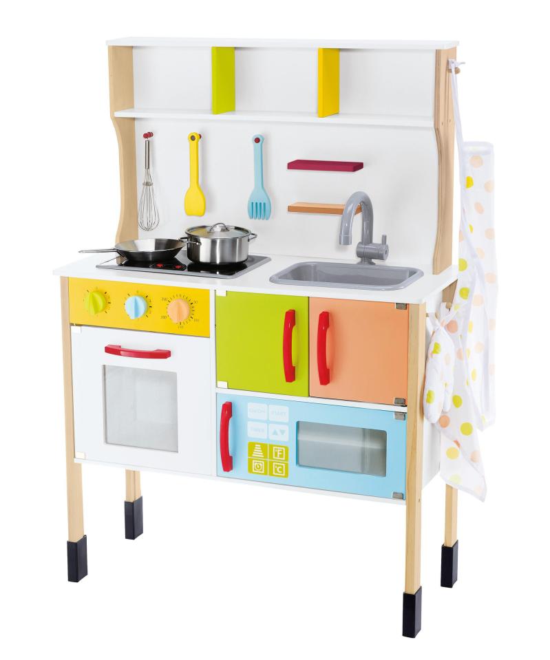  Lidl's wooden kitchen costs almost £50 - it is slightly bigger but more expensive than similar toys available at Asda and Aldi
