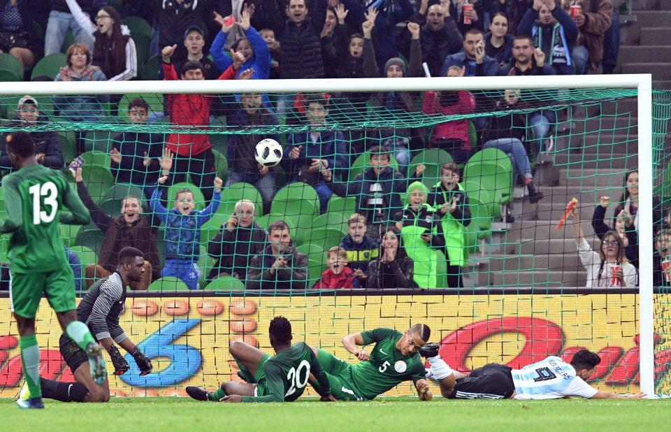  Sergio Aguero found the roof of the net in the 36th minute with a finish from close range