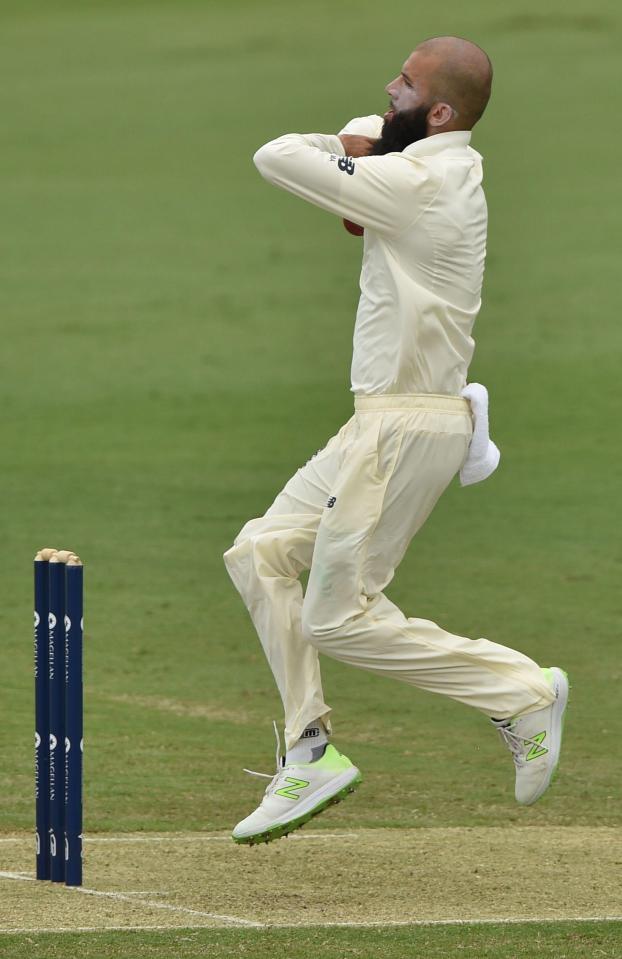  England spinner Moeen Ali in Ashes practice game