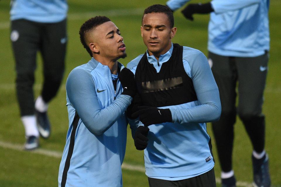 Brazilian pair Gabriel Jesus and Danilo are in contention to start against Feyenoord