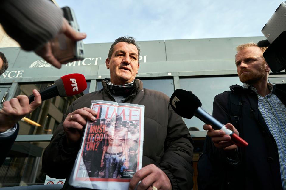  Fikret Alic outside the Yugoslav War Crimes Tribunal at The Hague today