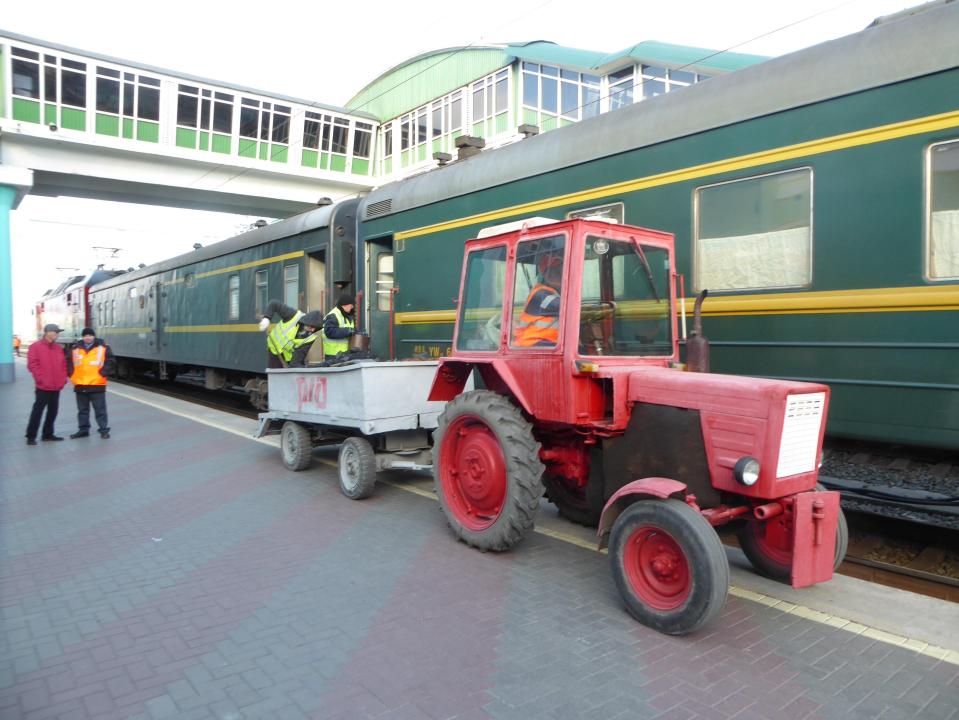  Loading coal for heating and hot water on the Trans Siberian express
