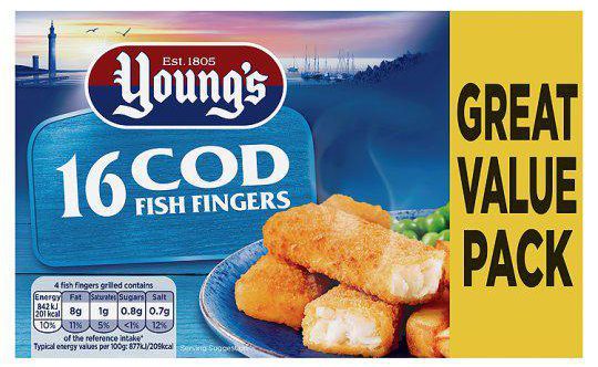  These fish fingers from Young's contain just 58 per cent cod
