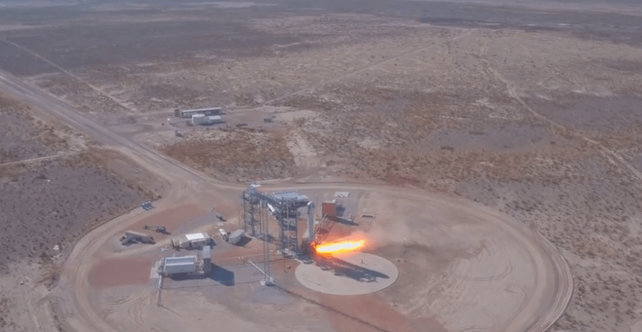 New Shepard took to the skies in a test flight