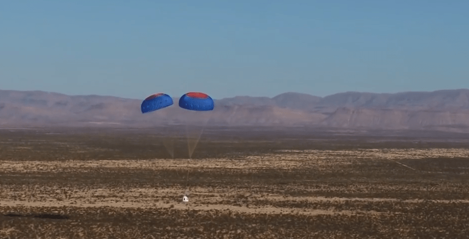 The capsule made it safely back to earth