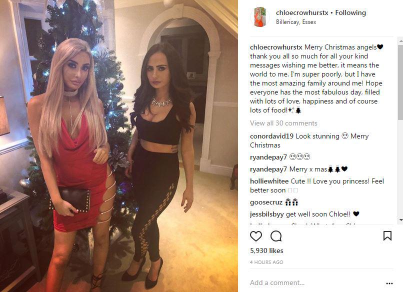  Chloe Crowhurst has thanks her fans for their support after hospital dash