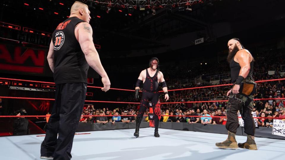  Brock Lesnar faces Kane and Braun Strowman at the Royal Rumble