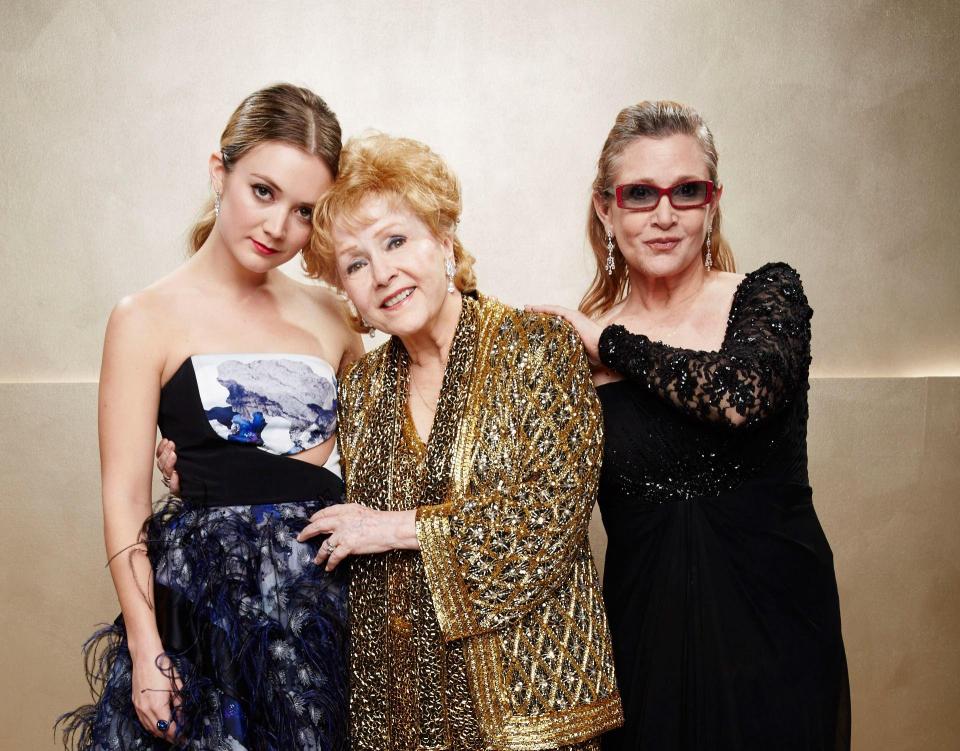  Billie (left) lost her mum Carrie (right) and grandmother Debbie (centre) within days of each other in December 2016