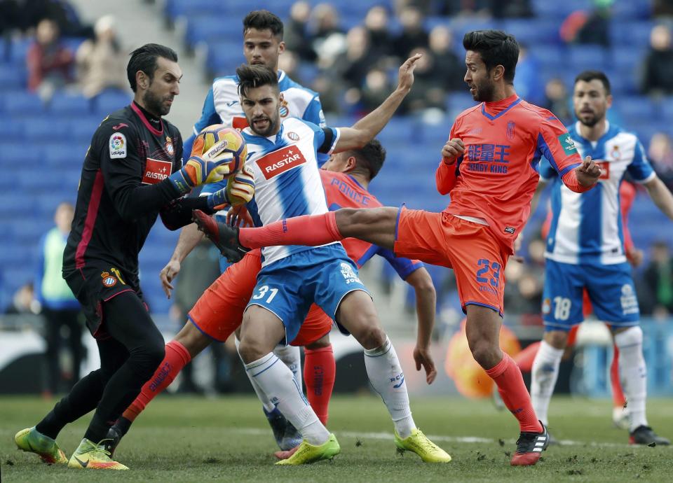 Diego Lopez in action for Espanyol this season