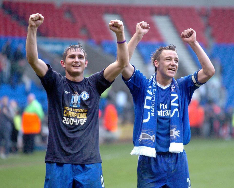 Terry and Lamps won plenty of trophies during their time together at Stamford Bridge