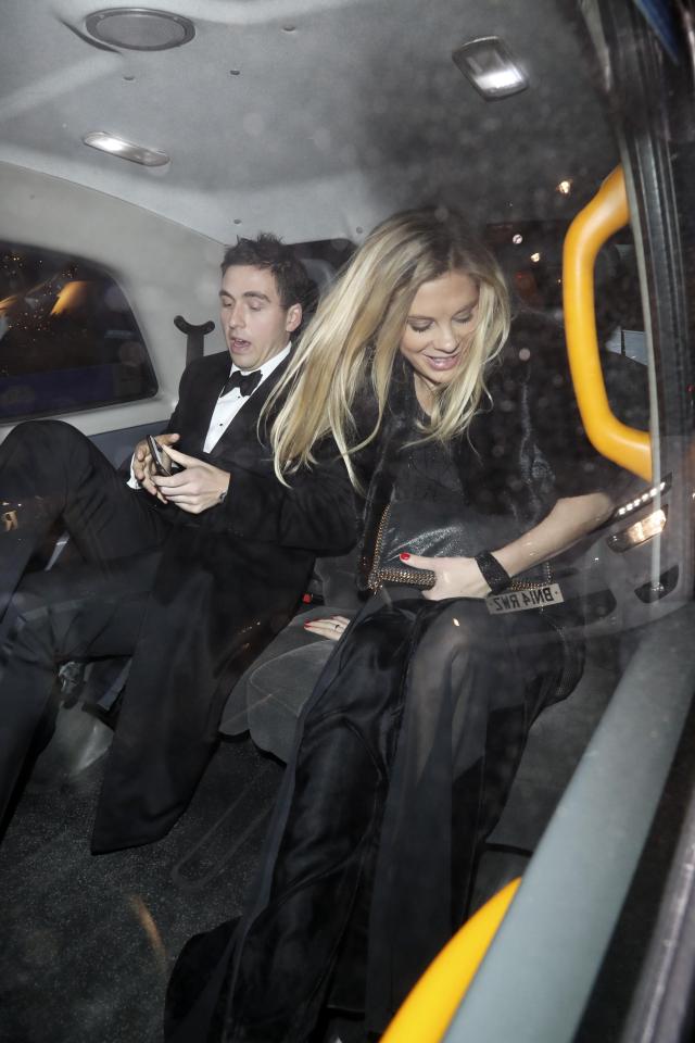  Chelsy couldn't stop smiling as she left the bash