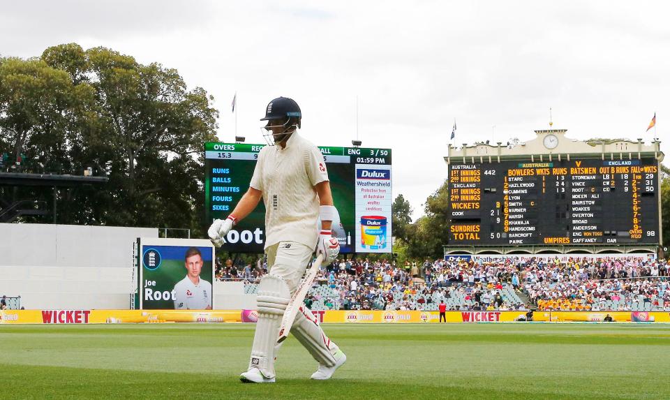 Joe Root failed to reach double-figures as England conceded massive first-innings deficit on day three in the Second Test in Adelaide
