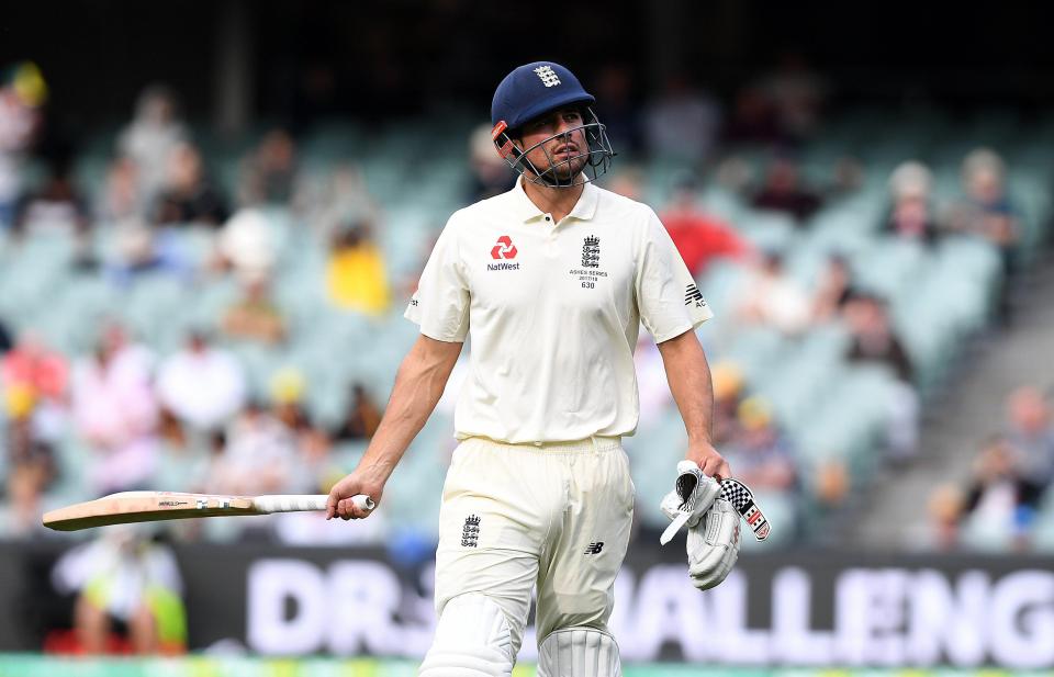Alastair Cook fell cheaply once more as England chased 354