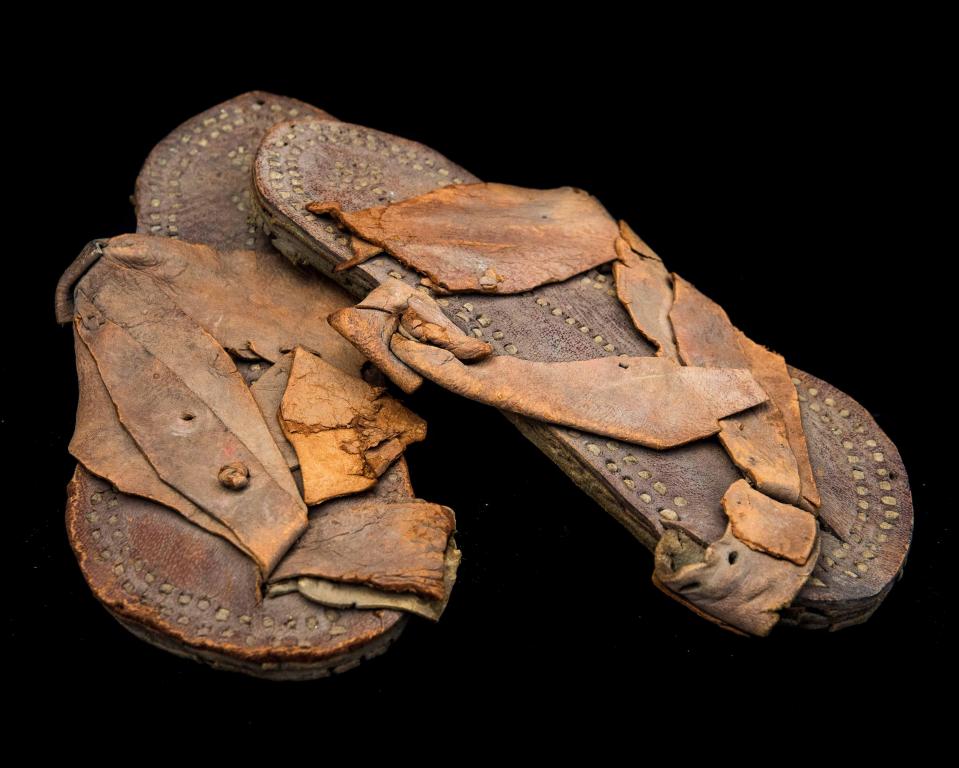  Remarkably, the 'war-weary' sandals were intact, despite being worn at war and dating back a century