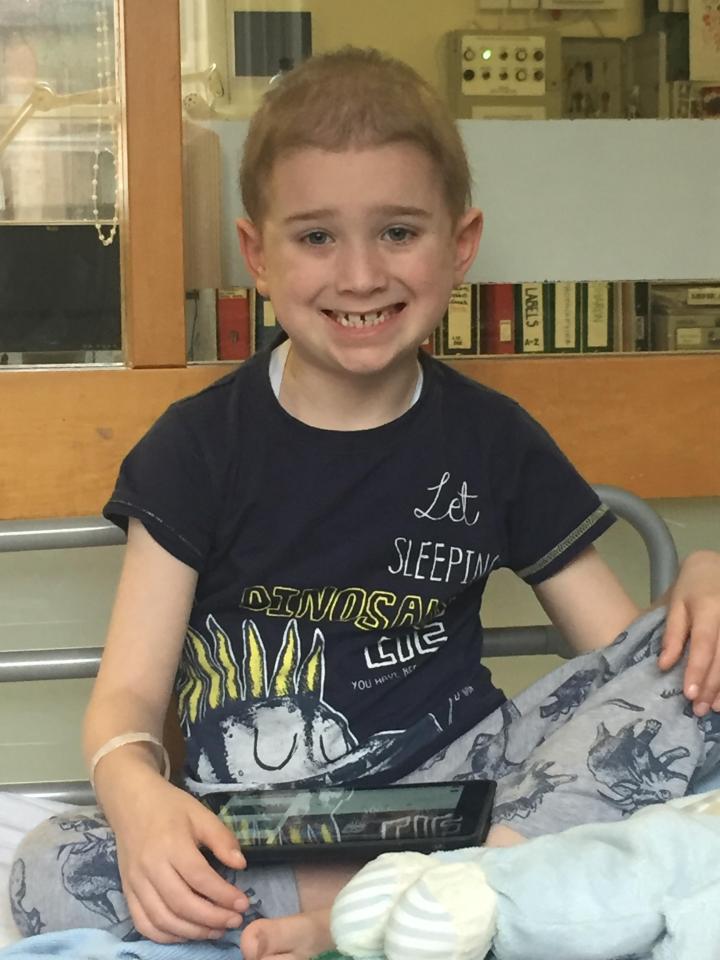 Side-effects of treatment have seen Daniel battling severe tummy pains, struggling to walk and losing his hair