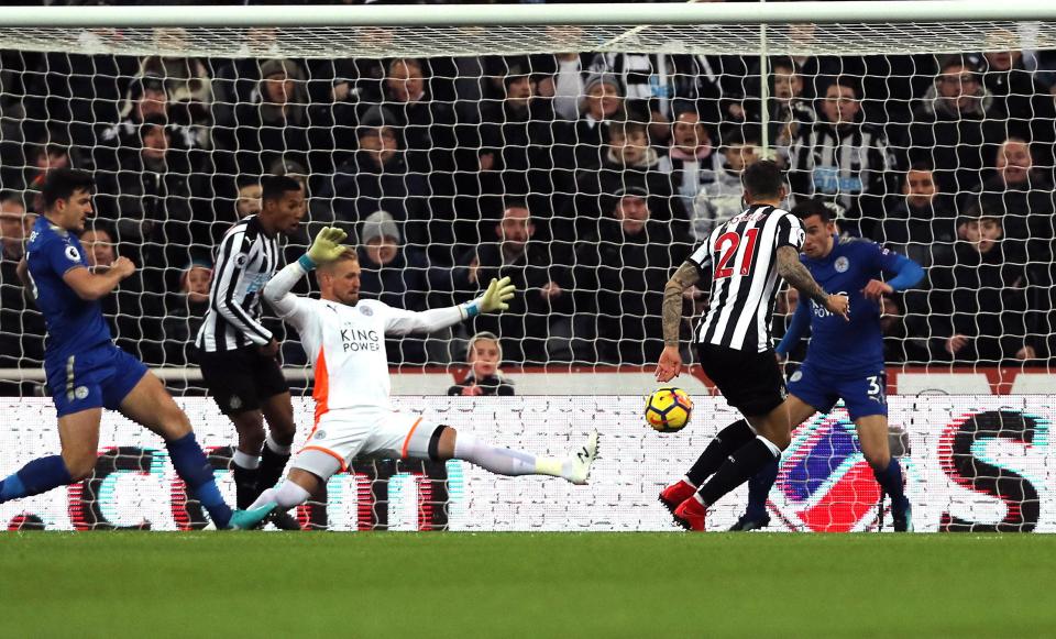  Newcastle striker Joselu fired the Magpies ahead after just four minutes