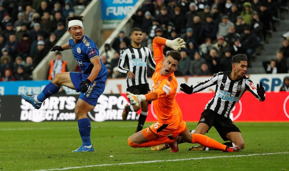  Ayoze Perez was left with his head in his hands after putting the ball into his own net
