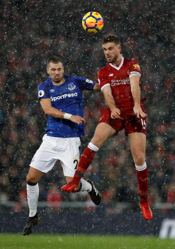 Morgan Schneiderlin featured in Everton's Mersyside derby draw