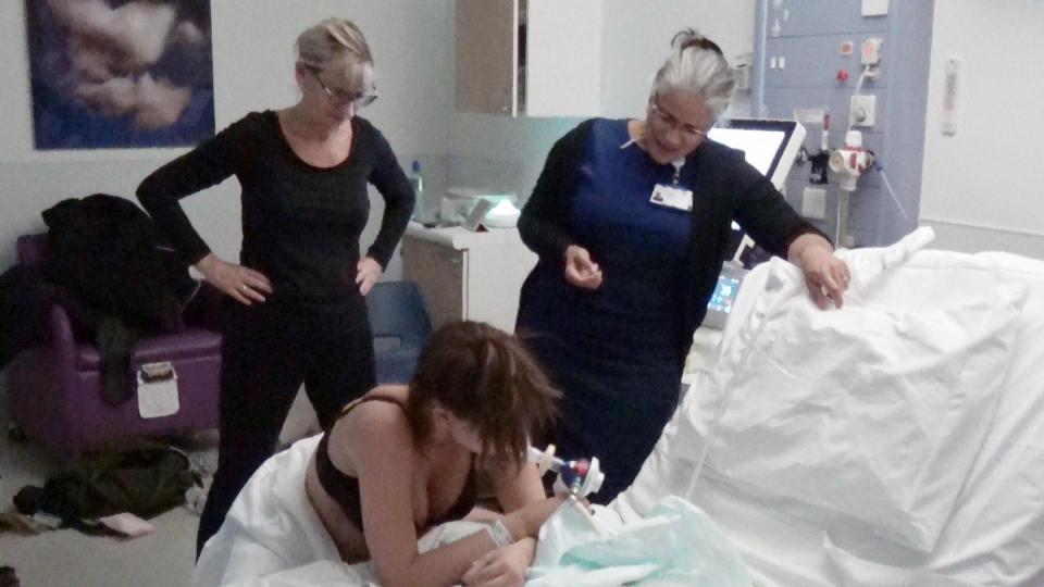  Ferne gives the cameras full access to her birth on the show