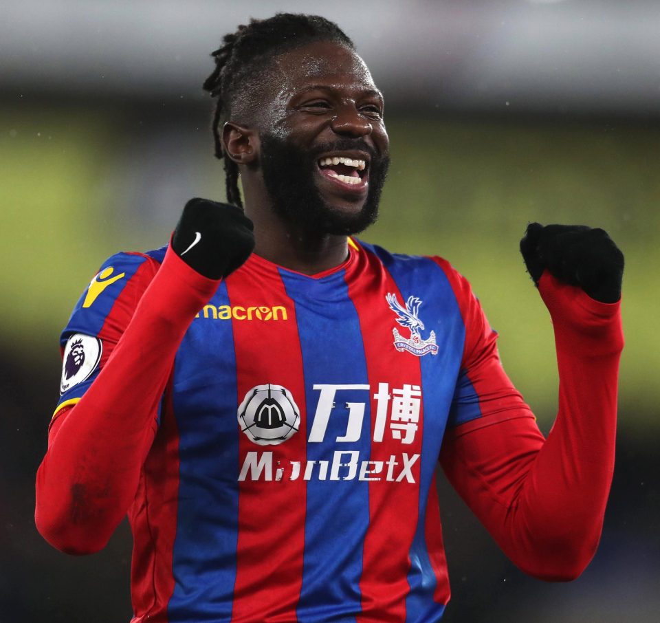  Sako celebrates his strike that helped lift Palace off the foot of the table