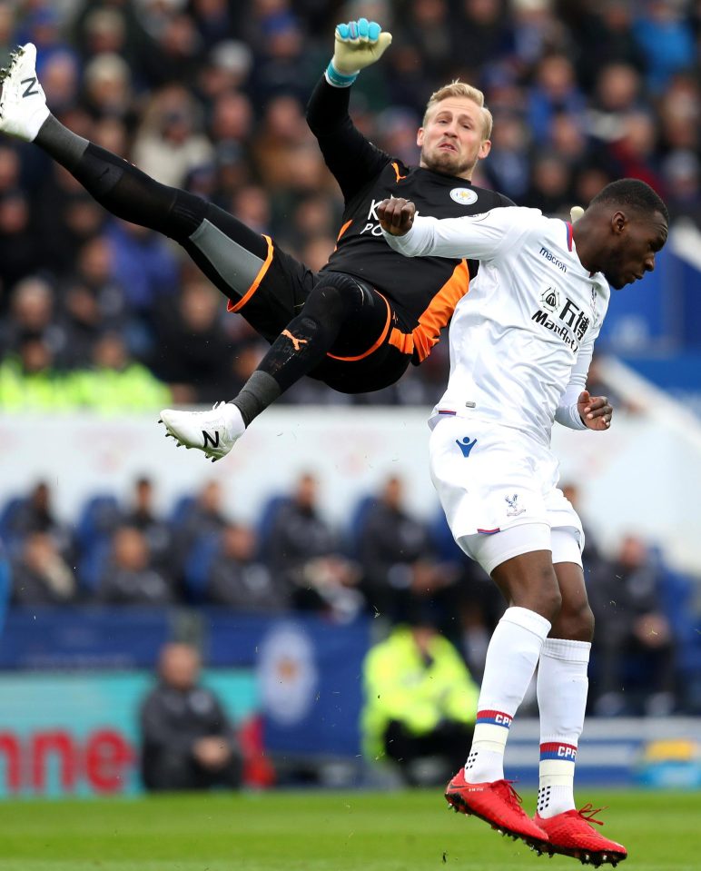 Christian Benteke ended up getting the better of Kasper Schmeichel today