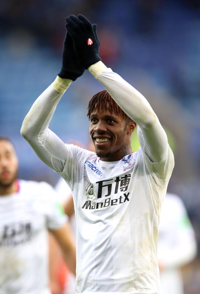 Palace wideman Wilfried Zaha is being monitored by a host of Premier League rivals