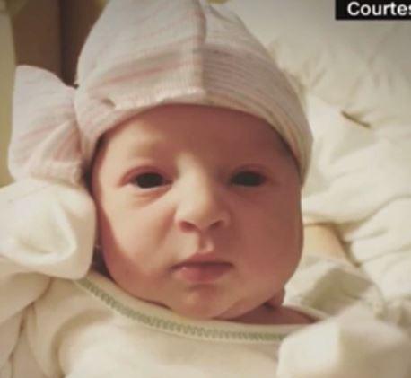 Baby Emma was conceived from an embryo frozen 25 years ago