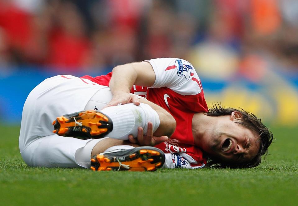 Tomas Rosicky's Arsenal career was marred by injury