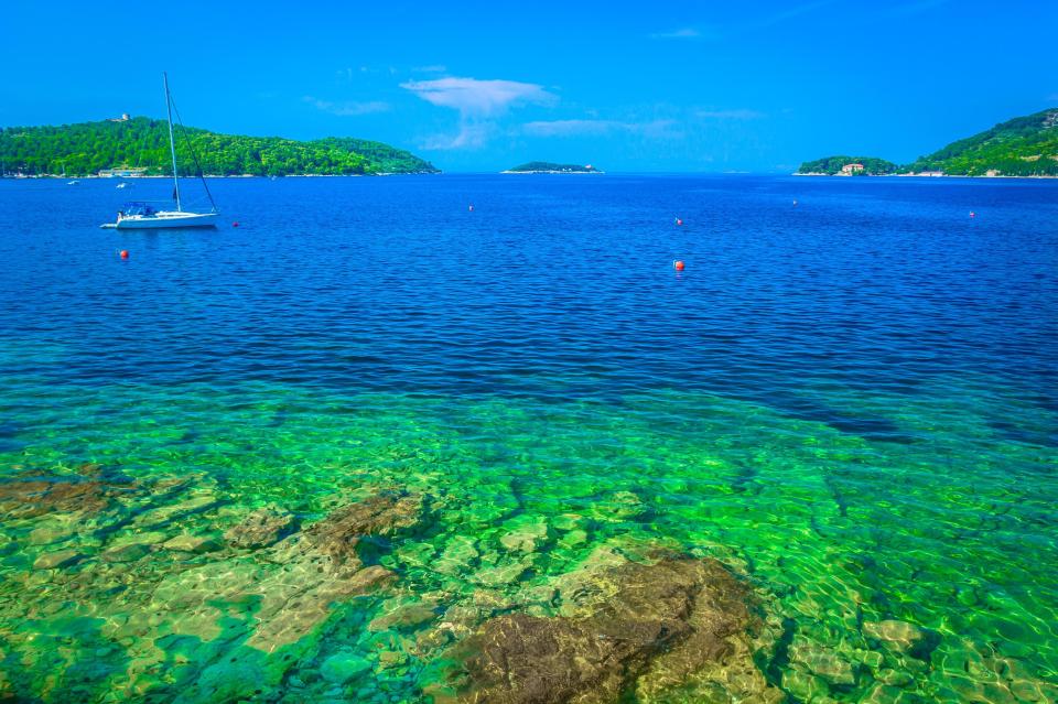 The island sits off the Dalmatian coast in the Adriatic sea