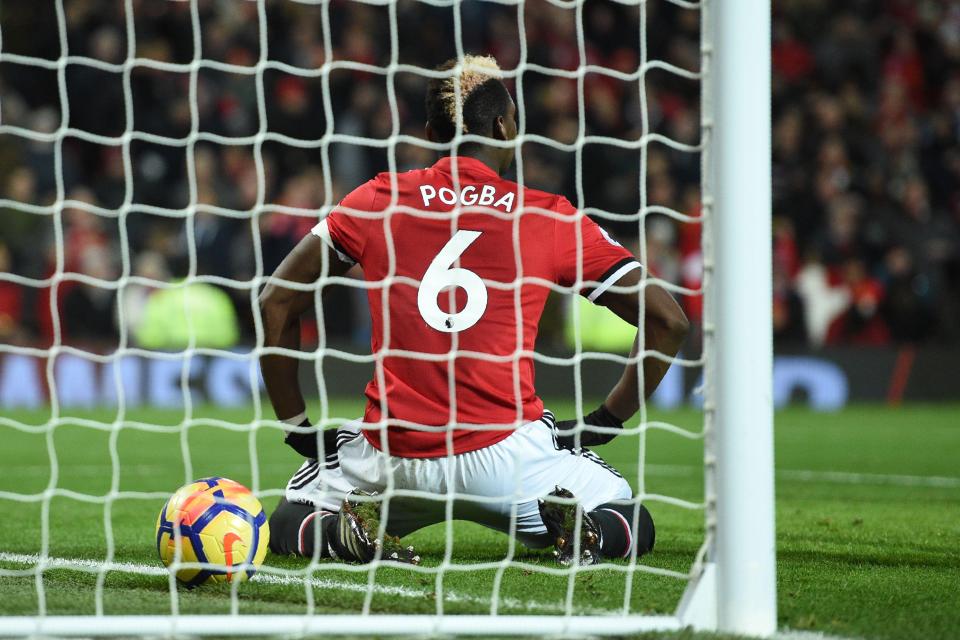  Paul Pogba had a goal ruled out for offside when it appeared the ball was already heading in
