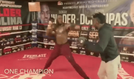 Deontay Wilder uploaded this video of himself in sparring