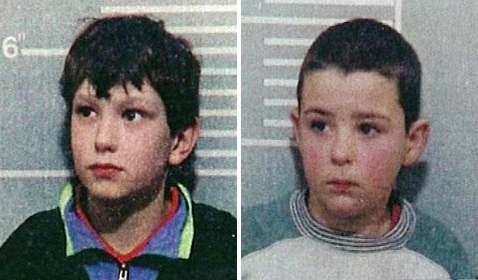 Robert Thompson and Jon Venables, both 10, were caught on CCTV leading James away from his mother