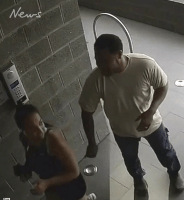 She turned and angrily confronted the man
