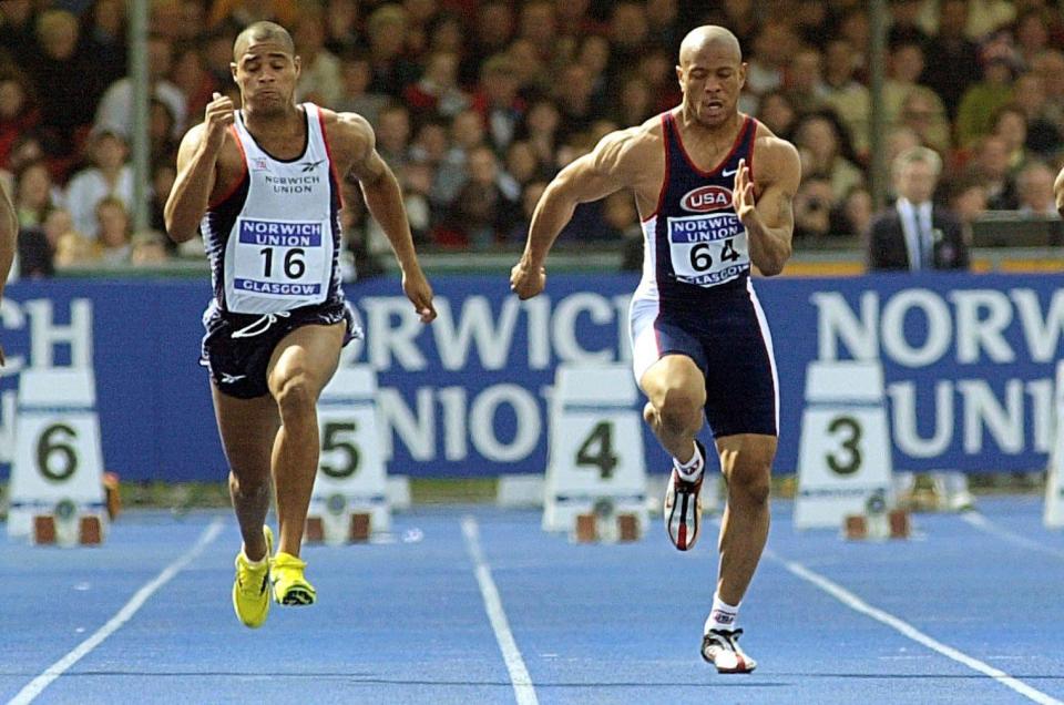  Maurice Green (right) had held the record since 1998