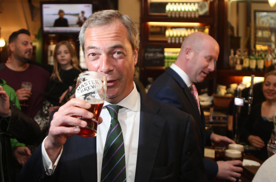  Mr Farage ended up locked in a pub in Edinburgh after his ill-fated trip