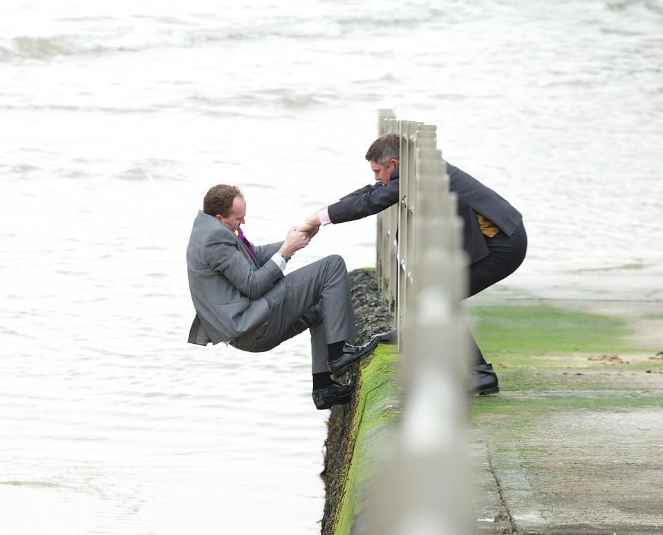  Sam Gould had to be rescued after his beach stunt back-fired