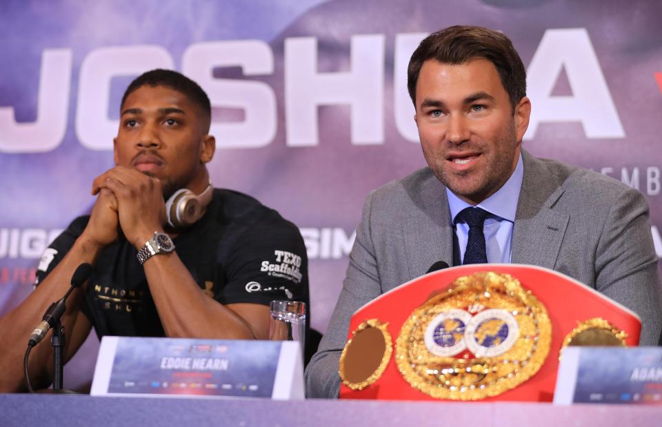  Promoter Eddie Hearn is happy the clash has finally been agreed
