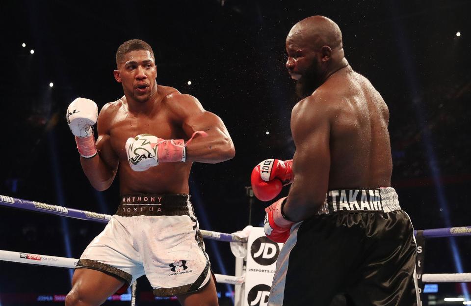  Anthony Joshua beat Carlos Takam in Cardiff last year