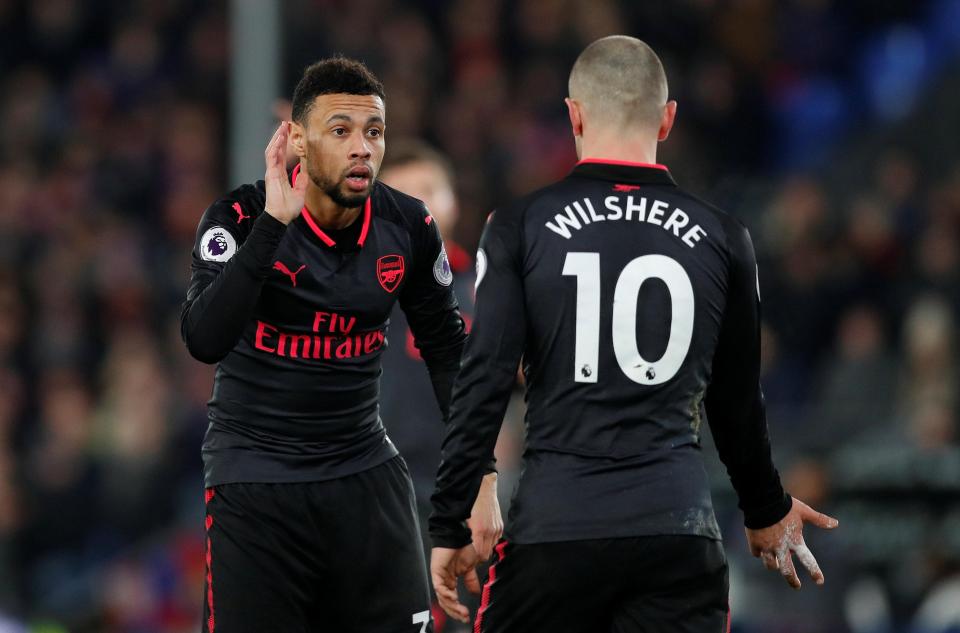  Coquelin slipped further back in the midfield pecking order with Jack Wilshere's return from injury this season