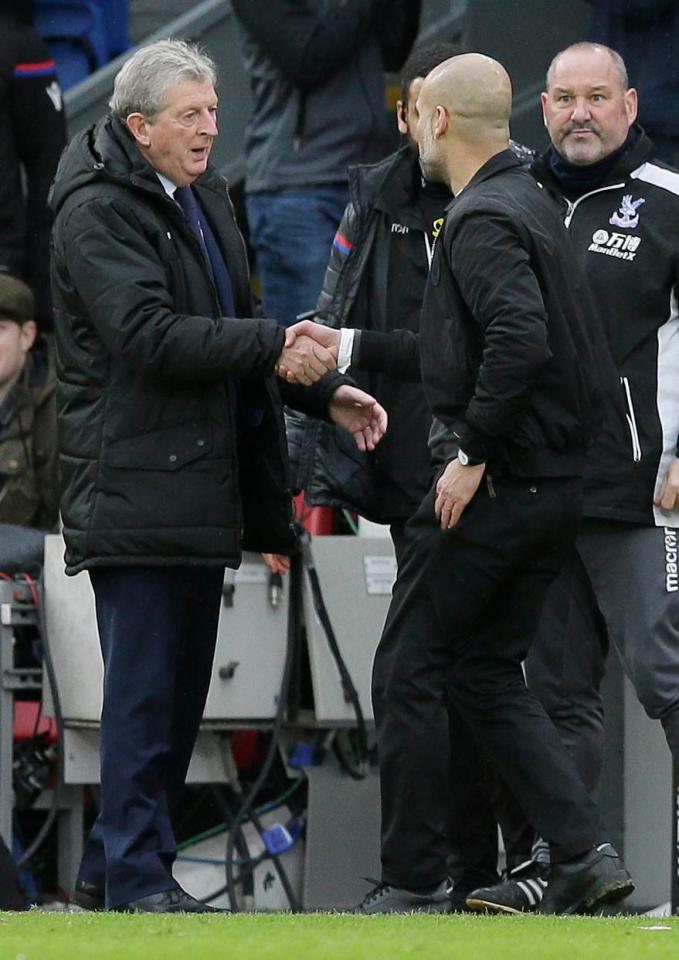  Roy Hodgson managed to half Pep Guardiola's side