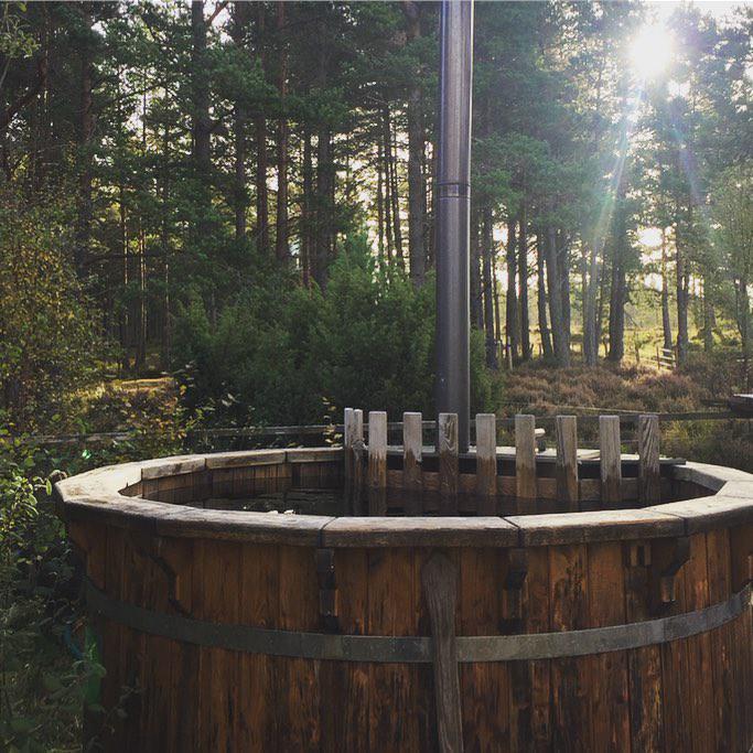 Take a dip in the wood-fired hot tub at the Lazy Duck