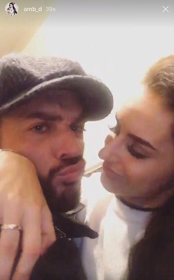  Amber and Pete Wicks were seen snuggling up to each other on her Insta moments - though sources insist they're 'just friends'