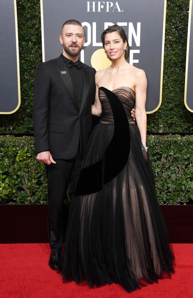  While her husband Justin Timberlake proudly wore his Time's Up badge
