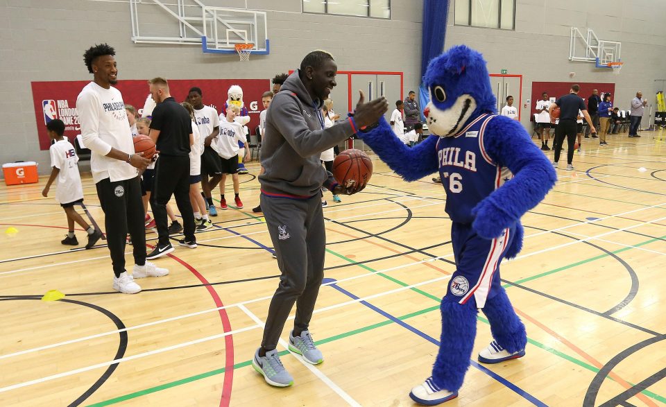  The Palace and Sixers players were hosting a skills clinic for kids