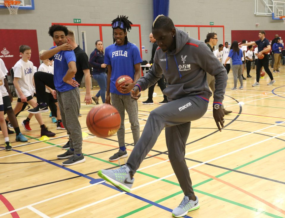  Sakho, who stands 6ft 2in, did some kick-ups while he was meant to be dribbling