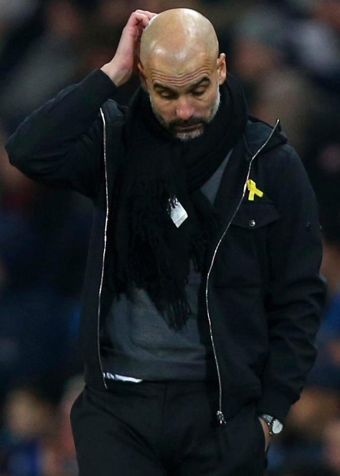  A puzzled Pep Guardiola queried all the lines on the pitch at Ashton Gate