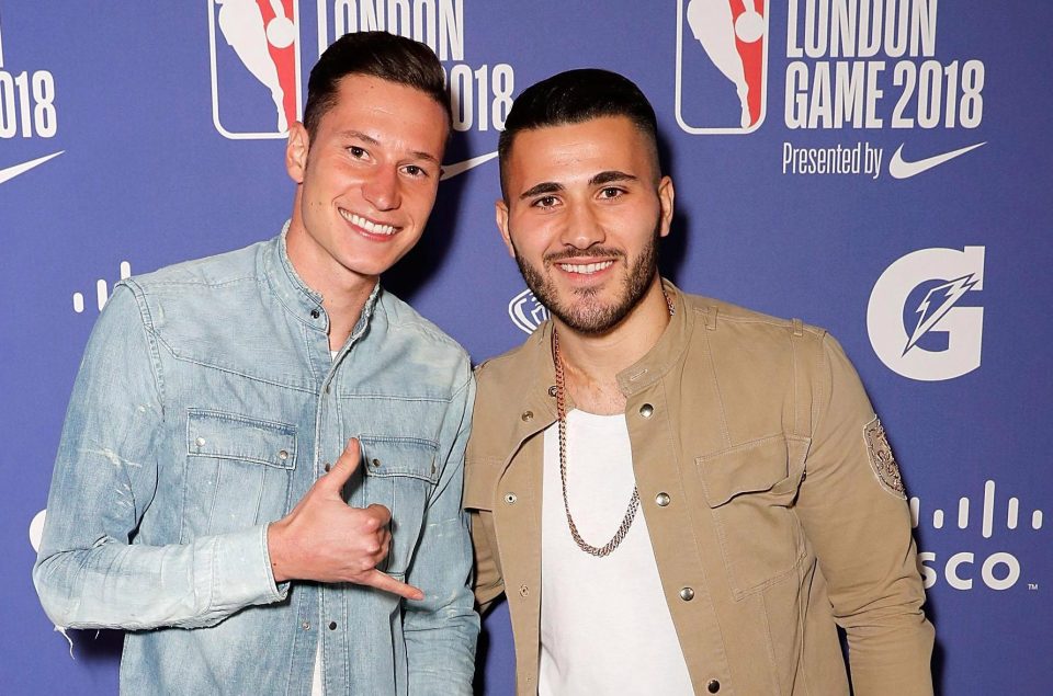 Draxler was at the London O2 Arena for the NBA game between Boston Celtics and Philadelphia 76ers