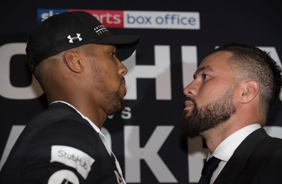  Anthony Joshua and Joseph Parker came face-to-face in London